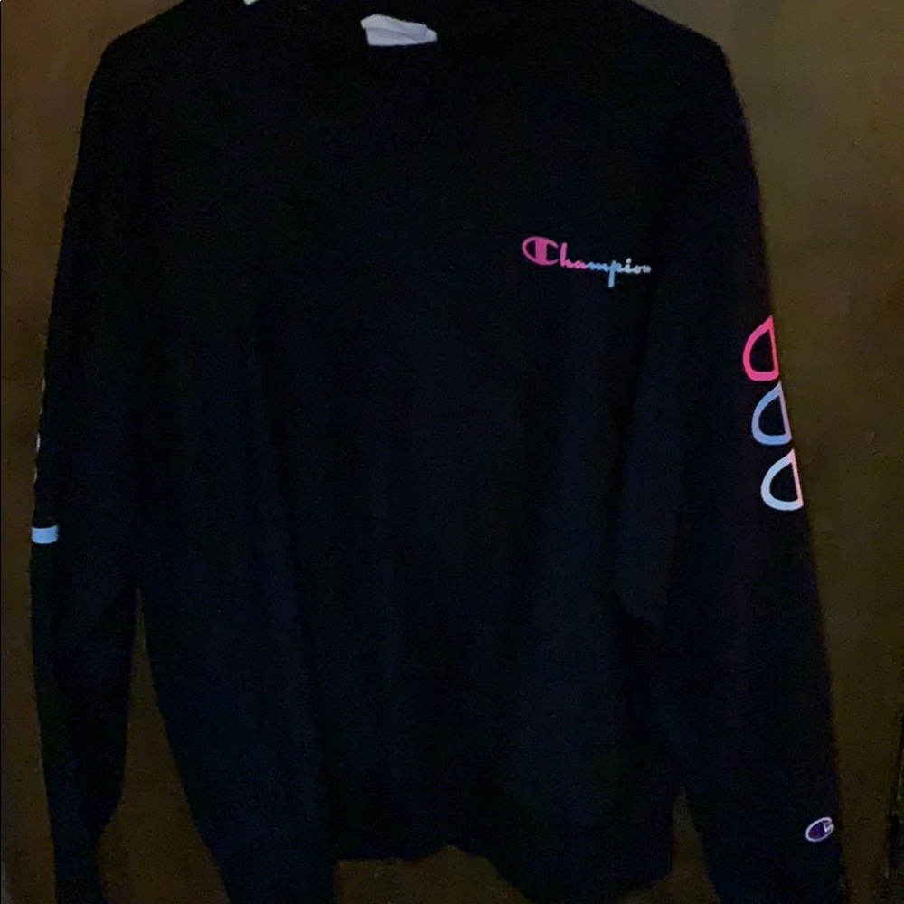 Champion blue white pink sweater